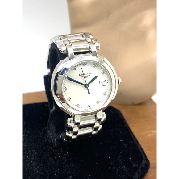 Longines Women's Watch L81124876 Prima Luna Swiss Quartz Mother of Pearl Diamond - Picture 14 of 15